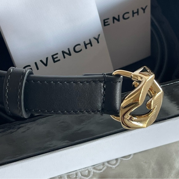 GIVENCHY G Chain Leather Belt, Black/Gold - S80 main image 10